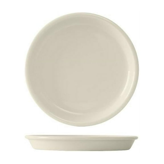 Tuxton  Vitrified China Hospital Entree Plate Eggshell - 7.5 x 0.86 in. - 1 Dozen