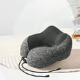 thumbnail image 6 of RFUGUG Memory Foam U-Shaped Travel Pillow - Adjustable Neck Support Cushion for Airplane Trips, Naps and Long Journeys - Perfect for Improving Posture and Comfort During Sleep, 6 of 7