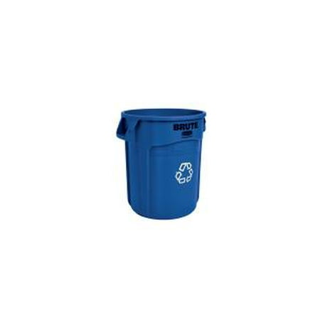 Magazine Recycle Bin - Rubbermaid Commercial Products FG262073BLUE BRUTE Heavy-Duty Round Recycling Container 20 Gallon, Blue