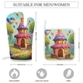 thumbnail image 2 of Cartoon Birthday Cake Heat Resistant Microwave Oven Gloves Set for BBQ Baking Grilling,Baking Gifts Cooks for Women,Housewarming Gifts for New Home, 2 of 6