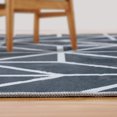thumbnail image 5 of Modern Area Rug, Geometric Pattern Print Velvet Plush Carpet Distressed Accent Rug, 5 of 9