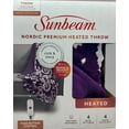 Sunbeam Nordic Premium Electric Heated Throw Blanket with 4 Heat