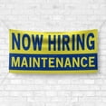 thumbnail image 4 of Now Hiring Maintenance 13 oz Heavy Duty Vinyl Banner Handyman Jobs Available Help Wanted Sign for Business Advertising Indoor/Outdoor Single-Sided with Metal Grommets (4x10 ft, Ye & Bl), 4 of 6