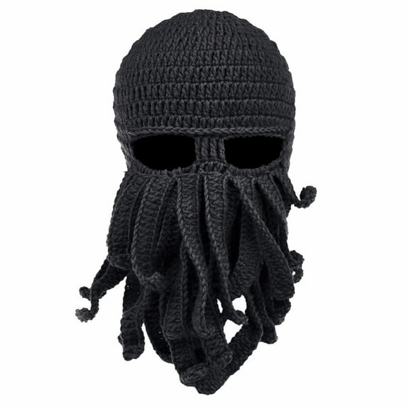 lanema Novelty Funny Octopus Knitted Hat Wool Hat Ear Protect for Xmas Headwear