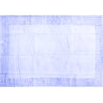 thumbnail image 1 of Ahgly Company Machine Washable Indoor Rectangle Solid Blue Modern Area Rugs, 5' x 8', 1 of 4