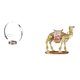 thumbnail image 1 of Portabotellas de vino,Soporte para botellas de vino,soporte para botellas de vino,estante de hierro,Figura de escritorio,Figura de camello,decoración moderna,regalo de inauguración de la, 1 of 8