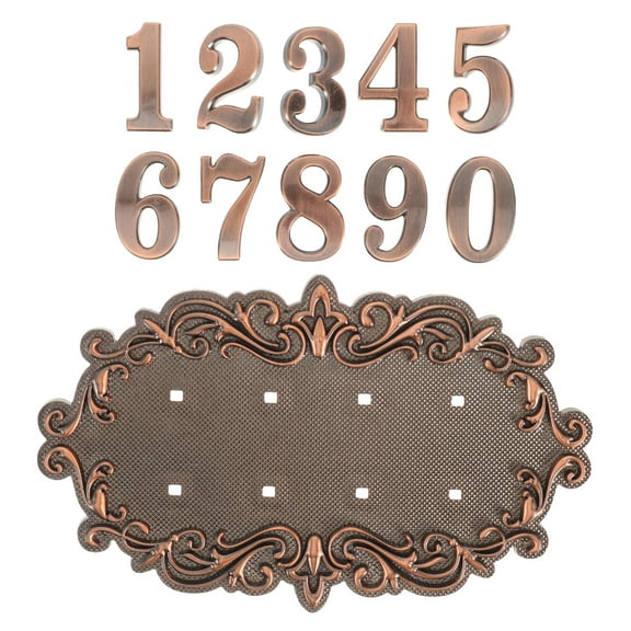 PENIKOKO 1 Set House Number Address Plaques 3D Model Vintage European Style Arc Design Assorted Colors