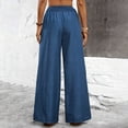 thumbnail image 6 of Cotton Linen Teacher Outfits for Women Drawstring Elastic High Waisted Palazzo Pants Casual Wide Leg Long Lounge Pant Trousers Loose Fit Fashion Trendy Slacks 2026 Summer Outfits, 6 of 7