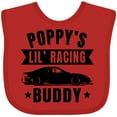 thumbnail image 3 of Inktastic Poppy's Lil' Racing Buddy with Car Silhouette Boys or Girls Baby Bib, 3 of 4