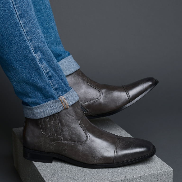 Vance Mens Alex Zip-up Cap Toe Dress Boot, Widths Available  display picture 3