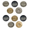 thumbnail image 1 of Old Timey Boat Ship Set of 10 Metal 0.6" (15mm) Sewing Shank Round Buttons - Black Color, 1 of 5