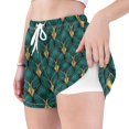 thumbnail image 4 of FORMRS Womens Swim Shorts Mesh Liner Quick Dry Casual Beach Board Bottom with Pockets, Sizes S-2XL, Green Abstract Pattern, 4 of 9
