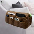 thumbnail image 4 of PULLIMORE Anti-Slip Sofa Organizer Armrest Cover with 8 Pockets for Sofa Couch Armchair (Coffee), 4 of 8