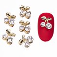 thumbnail image 1 of 20 piezas 3D exquisito hueco mariposa diamantes de imitación dijes de uñas de lujo oro/plata alas de diamante joyería accesorios de decoración de uñas, 1 of 5