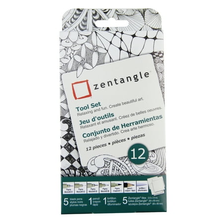 Sakura Zentangle Tile Set, 12-Pieces