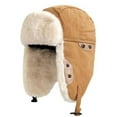 thumbnail image 2 of Mens and Womens Hats Cold Weather Russian Hat with Earflap Boys Girls Fleece Sherpa Lined Windproof Thermal Warm Cap for Outdoor Hunting, 2 of 4