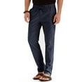 thumbnail image 3 of Men‘s Slim Fit Straight Leg Pants Elastic Waist Drawstring Pants Casual Business Work Trousers, 3 of 6