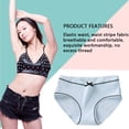 thumbnail image 5 of TureClos Women Elastic Underwear Girl Cotton Briefs Breathable Moisture Wicking sky blue M, 5 of 9