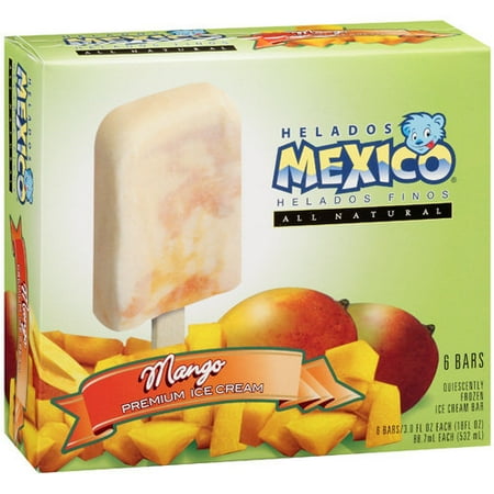 Helados Mexico Mango Premium Ice Cream Bars, 18 fl oz