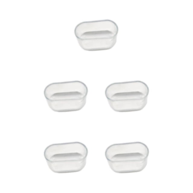 Guardoinrt 16pcs/set Oval Anti Slide Table Leg Cap Prevents Slipping And Scratching Fashionable And Easy To Oval Chair Foot Cover Transparent 16*34mm 5Set