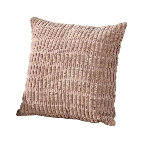 XMMSWDLA Soft Corduroy Decorative Throw Pillow Covers 16x16 Square Striped Pillowcases Home Decor Cushion Covers 40x40cm for Sofa Patio Farmhouse Bedroom Living Room