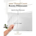 thumbnail image 5 of Good Sleep Bedding Egyptian Cotton White King Size 20x40 Pillow Cases Set of 4, 5 of 7
