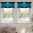 thumbnail image 2 of LALILO Kitchen Curtain Valance Surreal Sacred Geometry Rod Pocket Window Curtain 52"x 18" Set of 2, 2 of 7