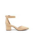 thumbnail image 3 of Zapatos de Tacón DREAM PAIRS ANNEE Nude con Tacones Gruesos de 5.7 cm Talla 9.5, 3 of 7