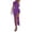 A-Purple274, variant on XIAOCHA Womens Solid Dress Fitted Stand Collar Sleeveless Ruched Waist Side Slit Maxi Dress Stretchy Sexy Club Dresses