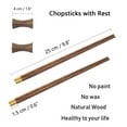 thumbnail image 5 of Wooden Chopsticks Reusable with Case, Chinese Chopsticks Set with Holder 2 Pair, 5 of 7
