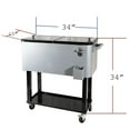 thumbnail image 6 of SalonMore Rolling Cooler 80QT Frozen Warm Function with Shelf Silver, 6 of 8