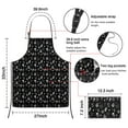 thumbnail image 3 of Black Gothic Skull Cat Pattern Apron-Garden Aprons for Women with Pockets-Cotton Linen Waterproof Kitchen Cooking Gardening Aprons Adjustable for Kitchen,Cooking,BBQ and Salon 33x27 Inch, 3 of 7