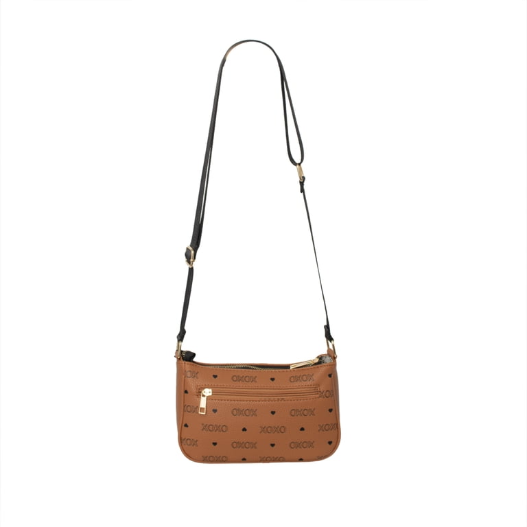 XOXO Medium Cognac Urban Heart Cross Body Everyday Handbag with