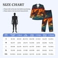 thumbnail image 4 of Yiaed Colorful Starry Sky Sleep Dog Print Men’s Pajamas Set - Long Sleeve Button Down Sleep Shirt and Pajama Bottoms Sleepwear Set Mens Pjs Sets Men's Pajama Bottoms-Small, 4 of 7