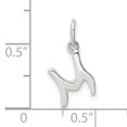 thumbnail image 4 of 925 Sterling Silver Dainty Letter M Initial Name Monogram Necklace Charm Pendant, 4 of 8