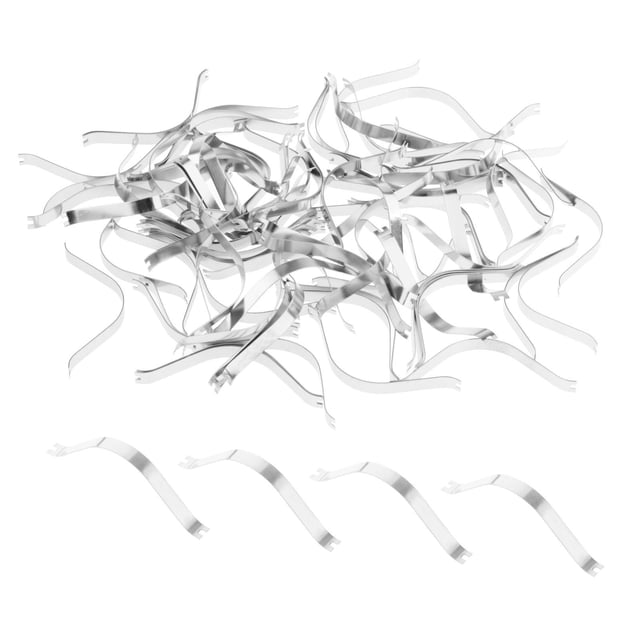 100x Aluminum Alloy Picture Spring Clips, Photos Retaining Clips, Fasteners Supplies Photo Framing Tools (2.91x0.24inch)