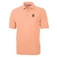 thumbnail image 2 of Men's Cutter & Buck Orange Detroit Tigers Big & Tall Virtue Eco Pique Stripe Recycled Polo, 2 of 3