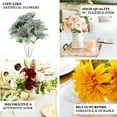 thumbnail image 4 of Efavormart Pack of 2 | 20" Ivory Dahlia Flower Bushes, Artificial Wedding Bouquets, 4 of 11