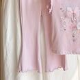 thumbnail image 6 of UAYOTSE Girls Summer Two Piece Set with Ruffled Sleeve Vest and Flared Pants Cartoon Print Breathable Cotton Childrens Clothing,Sizes 18-24 Months, 6 of 6