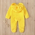 thumbnail image 3 of Hicidod Toddler Jumpsuit Onesie Cute Bear Ears Hooded Zipper Fleece Rompers Long Sleeve Winter Footie Bodysuit Outwear, 3 of 7