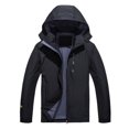 thumbnail image 3 of IROINNID Men's Windbreaker Hooded Lightweight Sun Protection Jacket Hard Shell Waterproof Mountain Outdoor Jacket,Black, 3 of 4