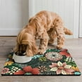 thumbnail image 2 of Rose Floral Dog Feeding Mat – Absorbent Pet Food Mat for Water Bowls – Botanical Non-Slip Design, 2 of 5