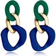 thumbnail image 1 of Charm Elegante Cadena de Color Hueco Acrílico Temperamento Geométrico Cuelga Pendientes Colgantes Bohemio Minimalista Joyería Hipoalergénica Regalo, 1 of 4