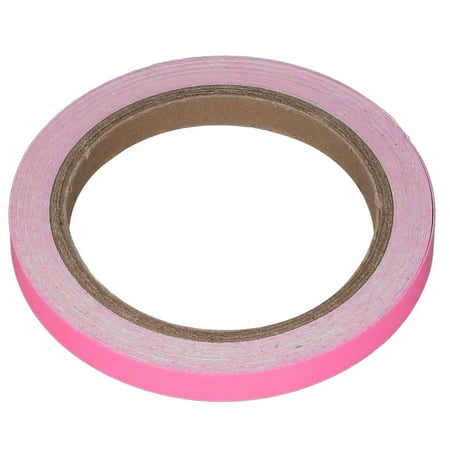 

10m Length Glow in The Dark Tape Hard Light Charging Under UV Black Light Fluorescent Tape for Smooth Walls Stairs 15mm/0.59in Width Pink