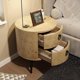 thumbnail image 5 of Qinaqin Moderno Redondo Side Mesa con Cajones Metálico Legged de Profundidad Madera Accent End para Living Sala y Dormitorio cm Profundidadorado, 5 of 7
