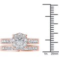 thumbnail image 4 of 1-1/2 Carat T.W. Diamond 10kt Rose Gold Cluster Engagement Ring Set, 4 of 5