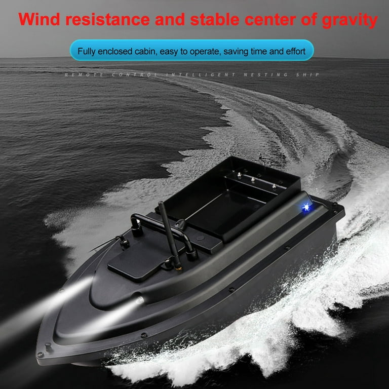 Arealer RC Fishing Bait Boat RC Boat Fish Finder 0.75kg Loading 500M Remote  Control Double Motor Night 12000mah Large Capacity Battery 