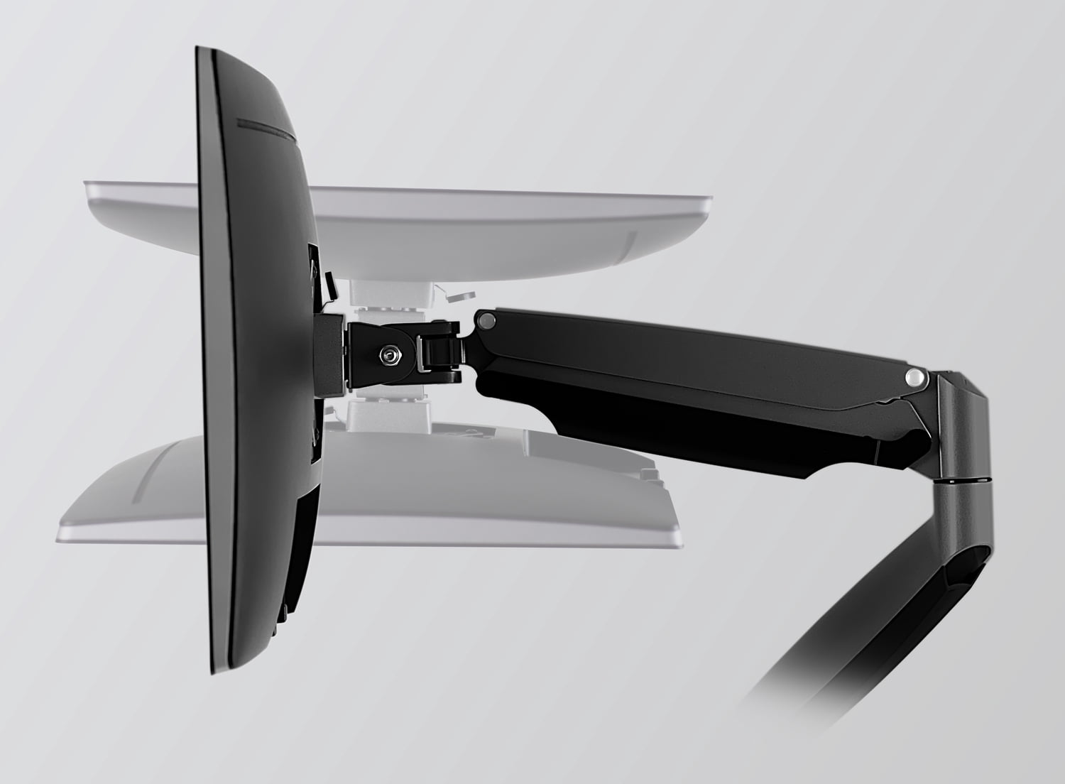 Mount-It! Height Adjustable Dual Monitor Desk Mount,  13"-32" Monitors