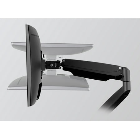 Mount-It! - Full Motion Dual Monitor Desk Mount With Gas Spring Arms - Black