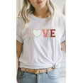 thumbnail image 2 of Love Faux Chenille Letters Graphic Tee T-Shirt, 2 of 4